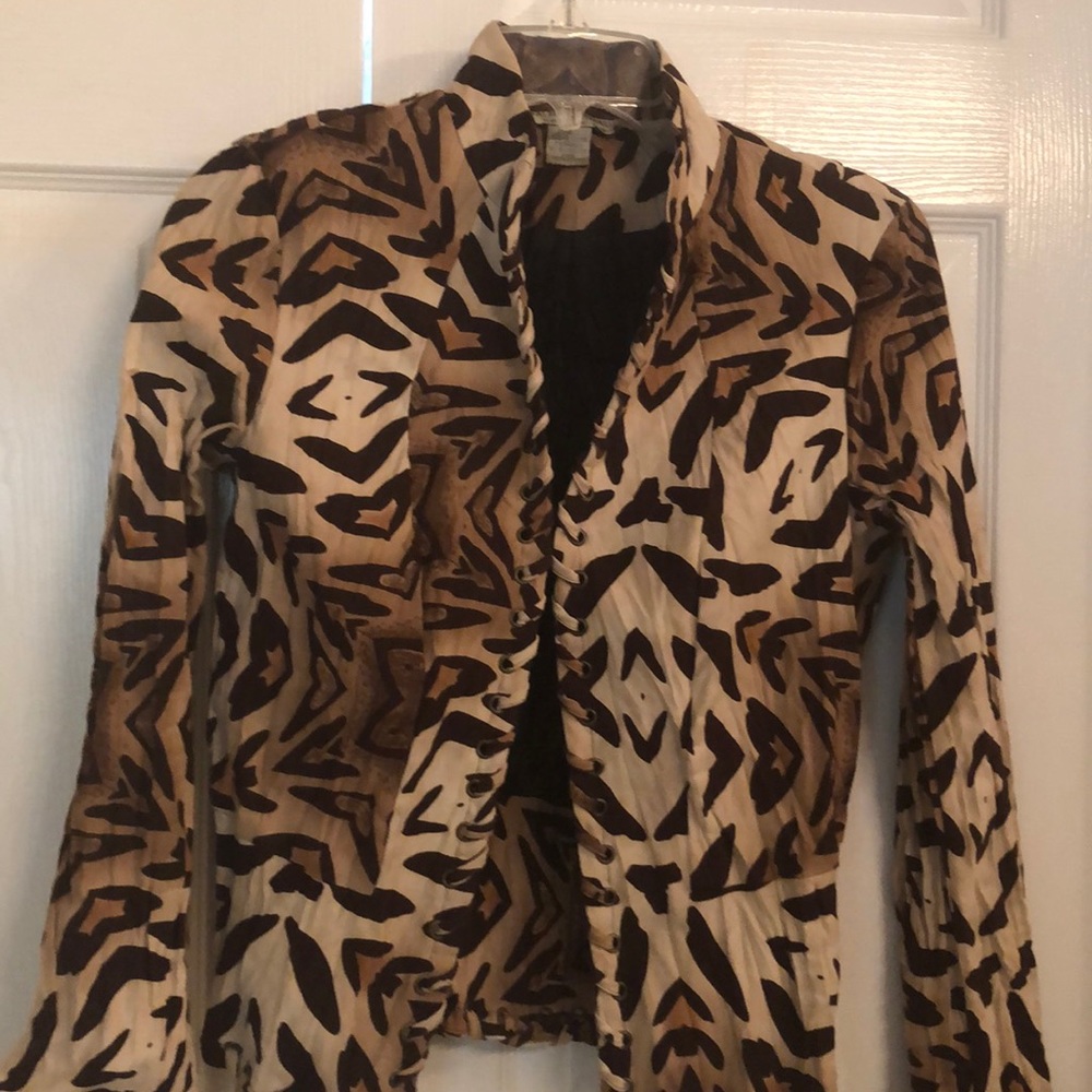 Super flattering animal print jacket